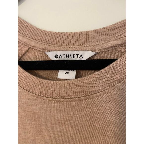 NWT Athleta Mindset Sweatshirt 2X $69 Super Soft Comfortable Long Sleeve Top Tan - Picture 4 of 7